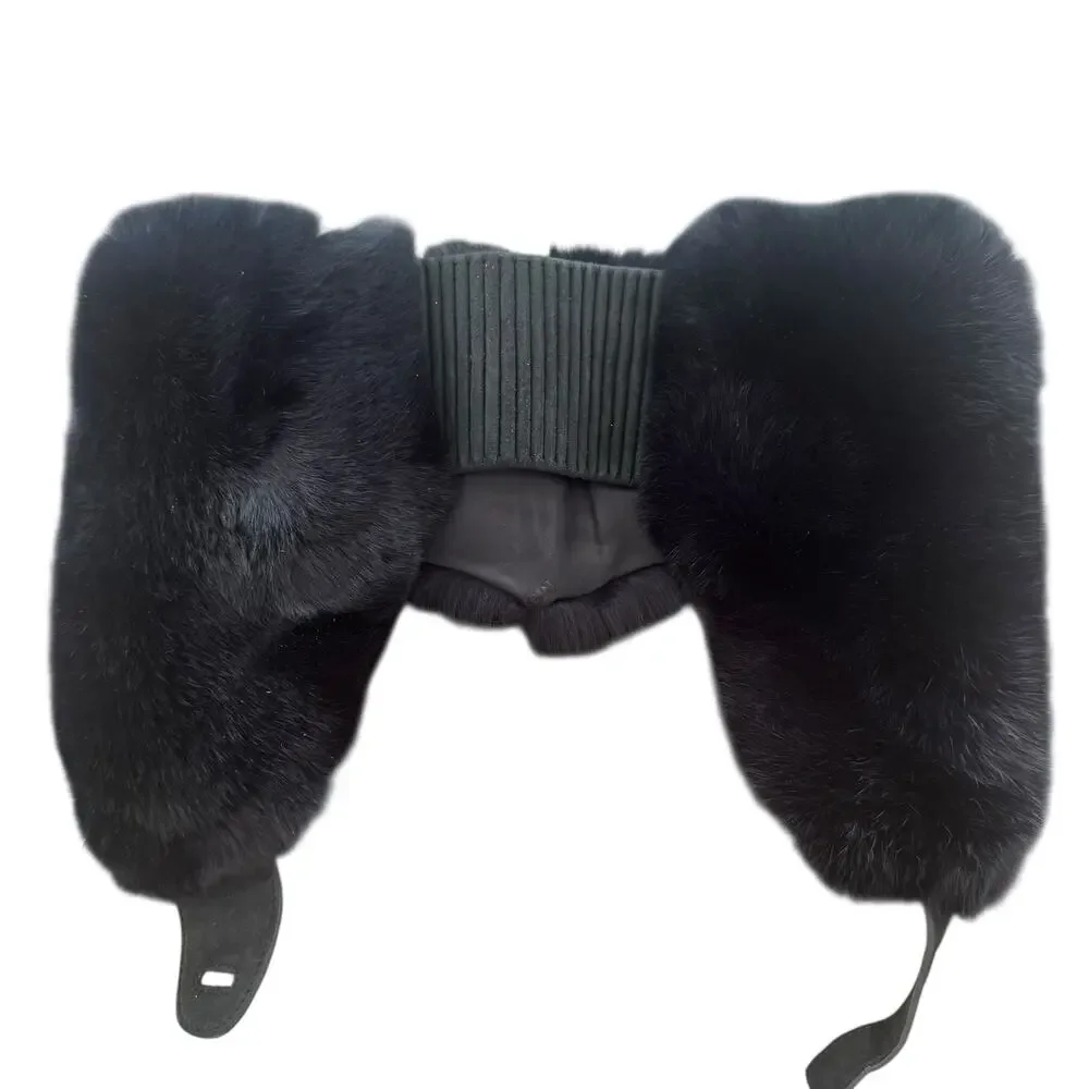 NWOT Max Mara Attinia Rabbit Fur Trapper Hat / Headband